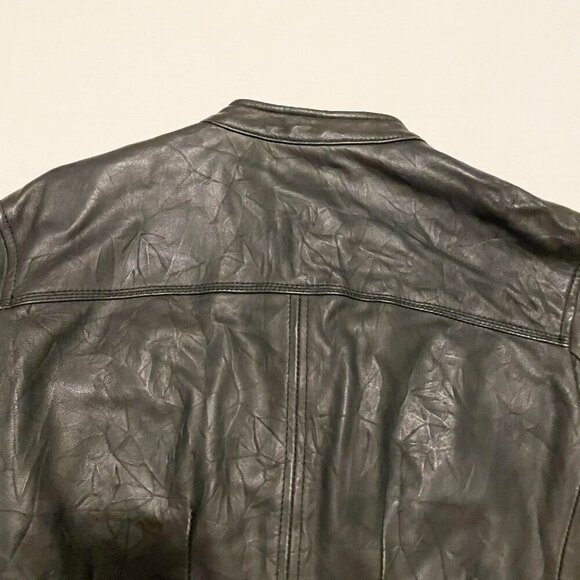 Moda International Womens Leather Jacket Size Medium - Picture 12 of 16